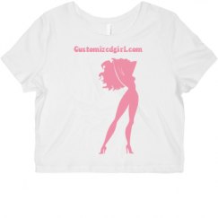 Ladies Slim Fit Crop Top Tee