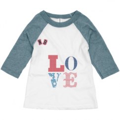 Toddler 3/4 Sleeve Raglan Tee