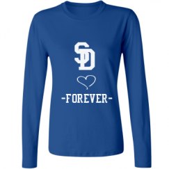 Ladies Relaxed Fit Basic Long Sleeve Tee