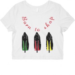 Ladies Slim Fit Crop Top Tee