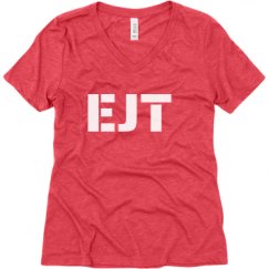 Ladies Relaxed Fit Super Soft Triblend V-Neck Tee