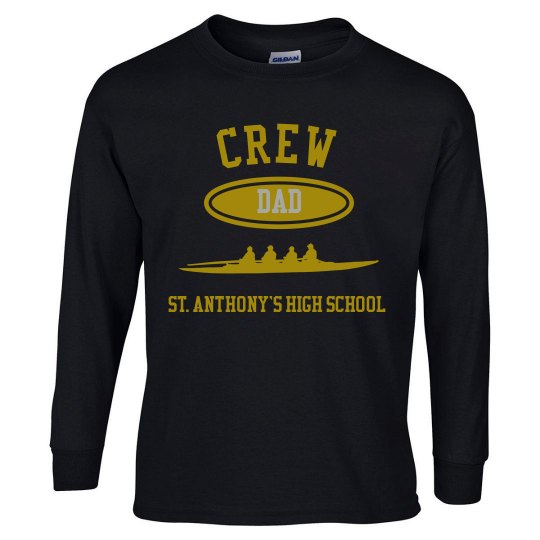 DAD PERSONALIZED LONG SLEEVE TEE NAME ON BACK 
