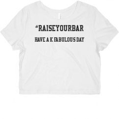 Ladies Slim Fit Crop Top Tee