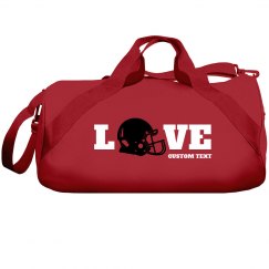 Add Your Text Football Love Duffel Bag