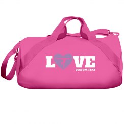 Custom Text Dancing Gymnastics Duffel Bag