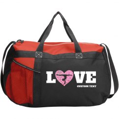 Custom Dance Gymnastics Love Sport Duffel Bag