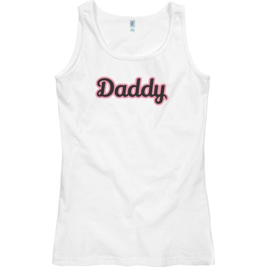Daddy Pink Outline Tank Daddy Pink Outline Tank