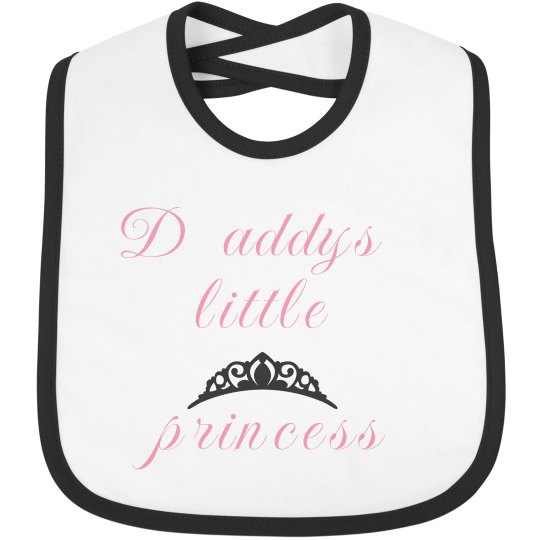 Daddys little princess baby bib