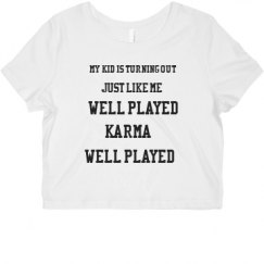 Ladies Slim Fit Crop Top Tee