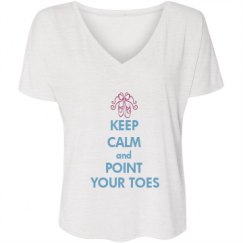 Ladies Flowy Slouchy V-Neck Tee