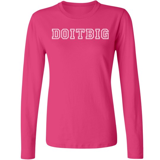 Dark pink flat LS T-shirt/w