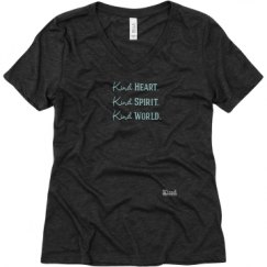 Ladies Relaxed Fit Super Soft Triblend V-Neck Tee