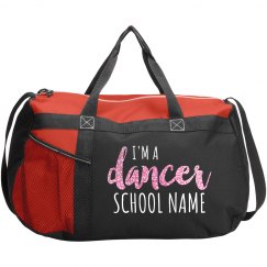 Custom School Glitter Text Dance Bag