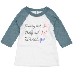 Toddler 3/4 Sleeve Raglan Tee