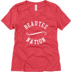 Ladies Relaxed Fit Super Soft Triblend V-Neck Tee