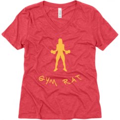 Ladies Relaxed Fit Super Soft Triblend V-Neck Tee