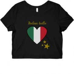 Ladies Slim Fit Crop Top Tee