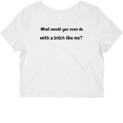 Ladies Slim Fit Crop Top Tee