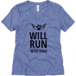 Ladies Relaxed Fit Super Soft Triblend V-Neck Tee