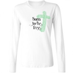 Ladies Relaxed Fit Basic Long Sleeve Tee