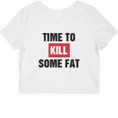 Ladies Slim Fit Crop Top Tee