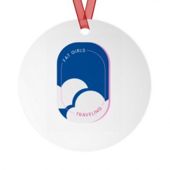 Metal Round Christmas Ornament