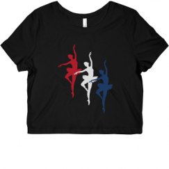 Ladies Slim Fit Crop Top Tee