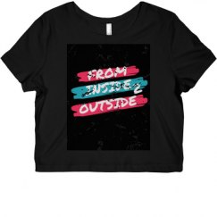 Ladies Slim Fit Crop Top Tee