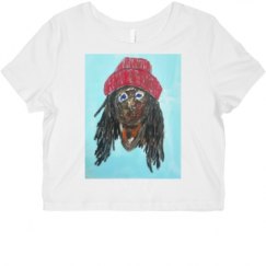 Ladies Slim Fit Crop Top Tee