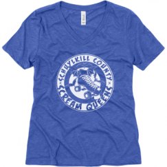 Ladies Relaxed Fit Super Soft Triblend V-Neck Tee