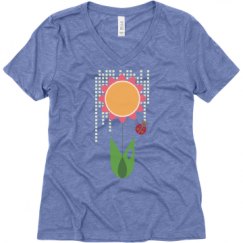 Ladies Relaxed Fit Super Soft Triblend V-Neck Tee