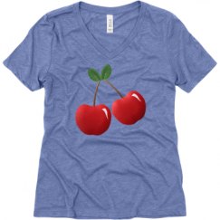 Ladies Relaxed Fit Super Soft Triblend V-Neck Tee