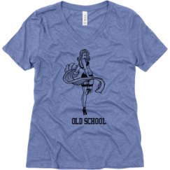 Ladies Relaxed Fit Super Soft Triblend V-Neck Tee