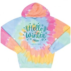 Unisex Tie-Dye Fleece Hoodie
