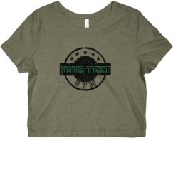 Ladies Slim Fit Crop Top Tee