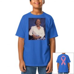 Blue youth tee w/granny Mac graphic (Without names)
