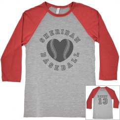 Sheridan Baseball with name on back