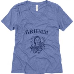 Ladies Relaxed Fit Super Soft Triblend V-Neck Tee