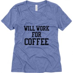 Ladies Relaxed Fit Super Soft Triblend V-Neck Tee