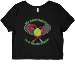 Ladies Slim Fit Crop Top Tee