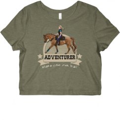 Ladies Slim Fit Crop Top Tee