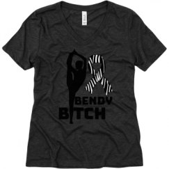 Ladies Relaxed Fit Super Soft Triblend V-Neck Tee