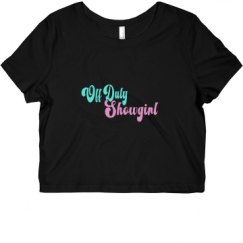 Ladies Slim Fit Crop Top Tee