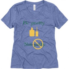 Ladies Relaxed Fit Super Soft Triblend V-Neck Tee