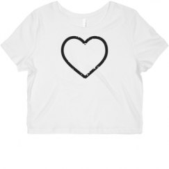 Ladies Slim Fit Crop Top Tee