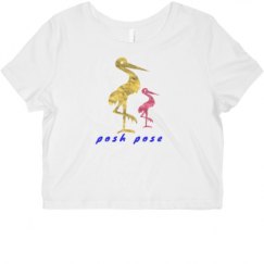 Ladies Slim Fit Crop Top Tee