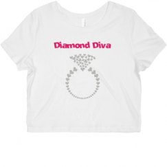 Ladies Slim Fit Crop Top Tee