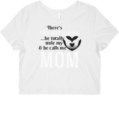 Ladies Slim Fit Crop Top Tee