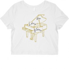 Ladies Slim Fit Crop Top Tee