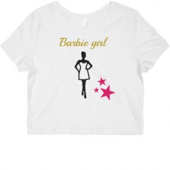 Ladies Slim Fit Crop Top Tee